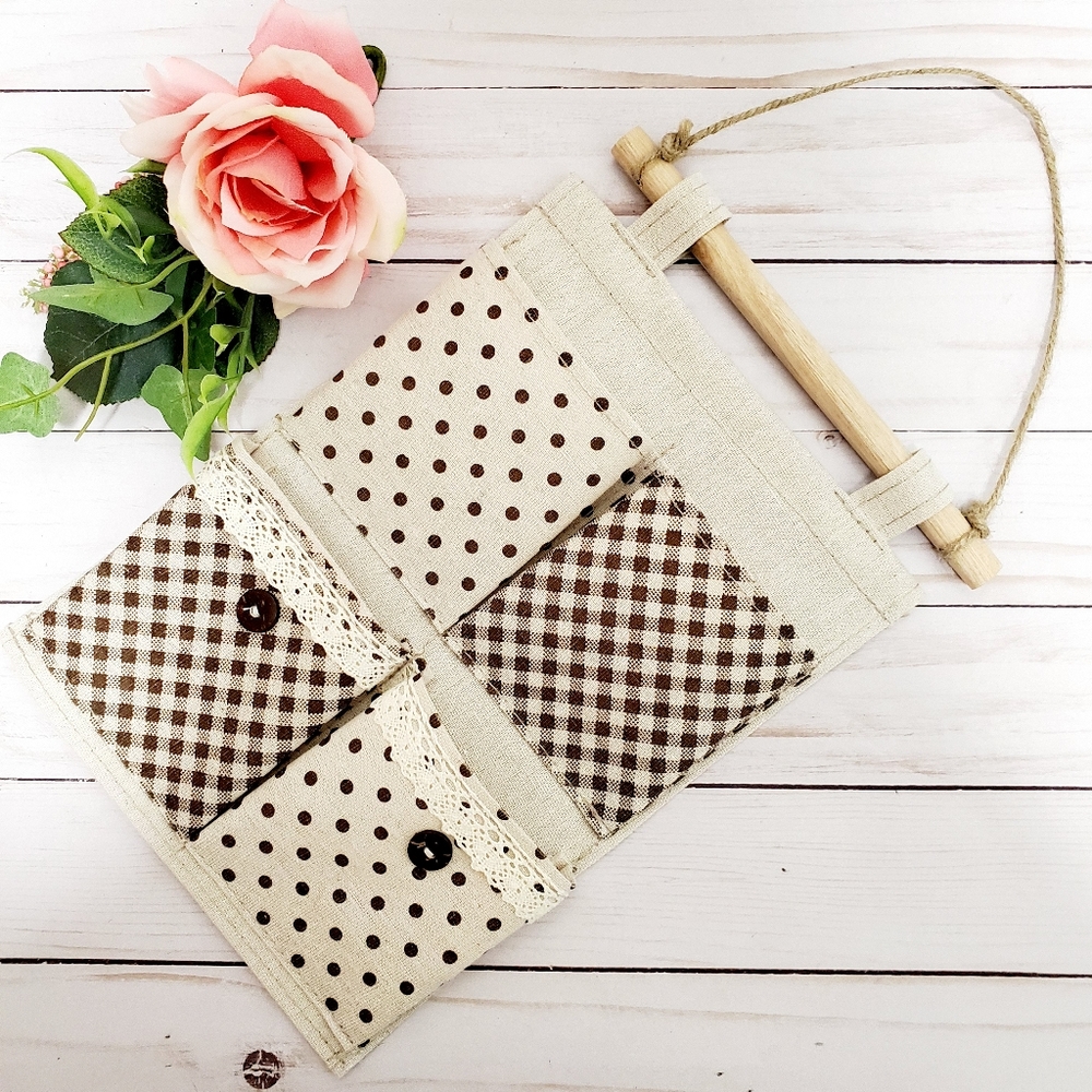 🎉HOST PICK🎉 Polka Dot Plaid Hanging Organizer